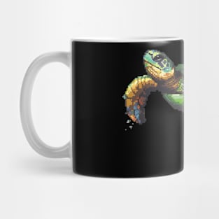 Pixelated Sea Turtle Artistry Mug